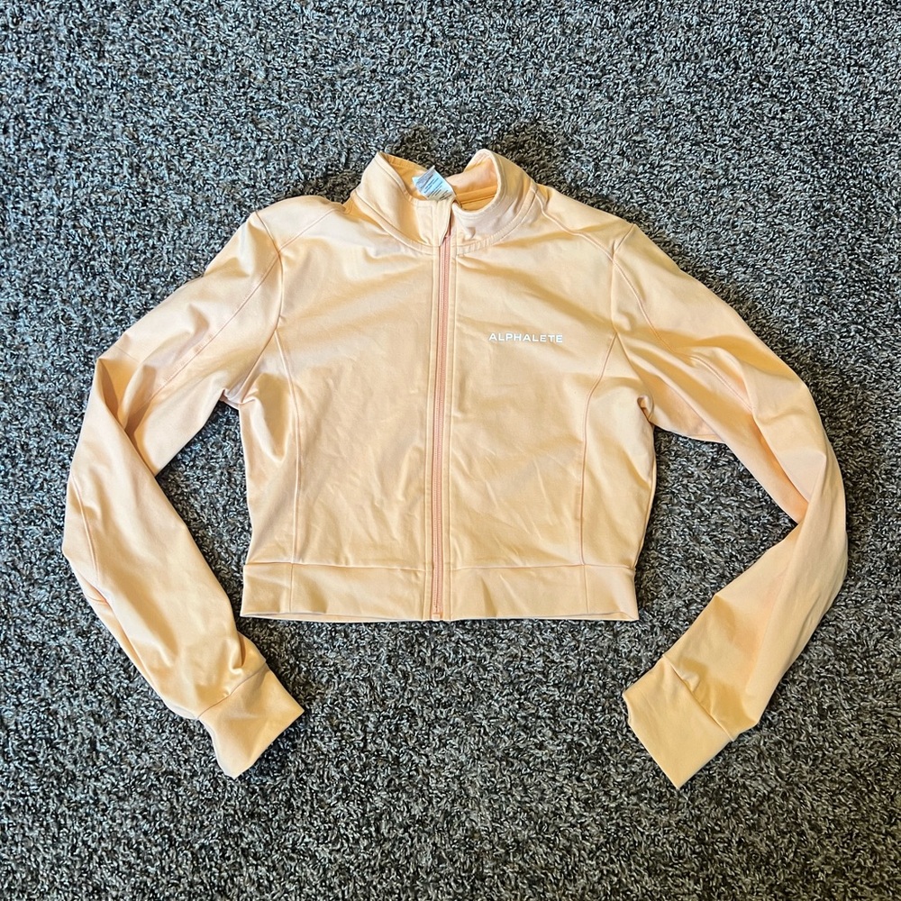Alphalete cropped zip up jacket